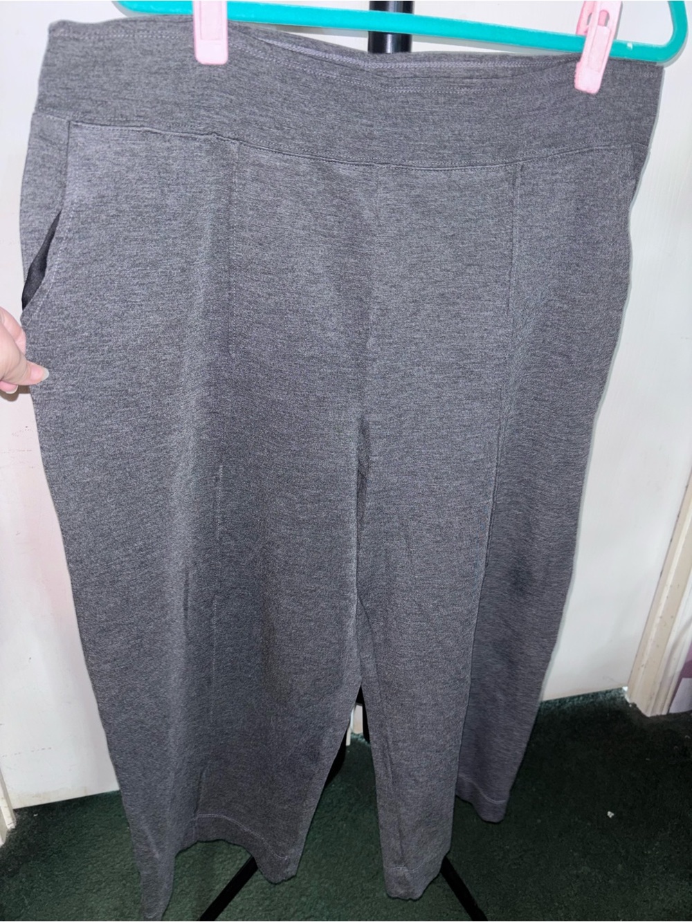 Kiyonna Gray Wide Leg Pull-On Pants